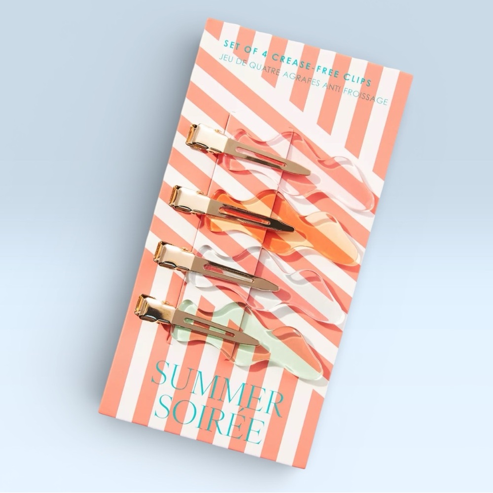 Anthropologie Summer Soiree Crease-Free Clips, Set of 4 | NWT - Picture 1 of 6